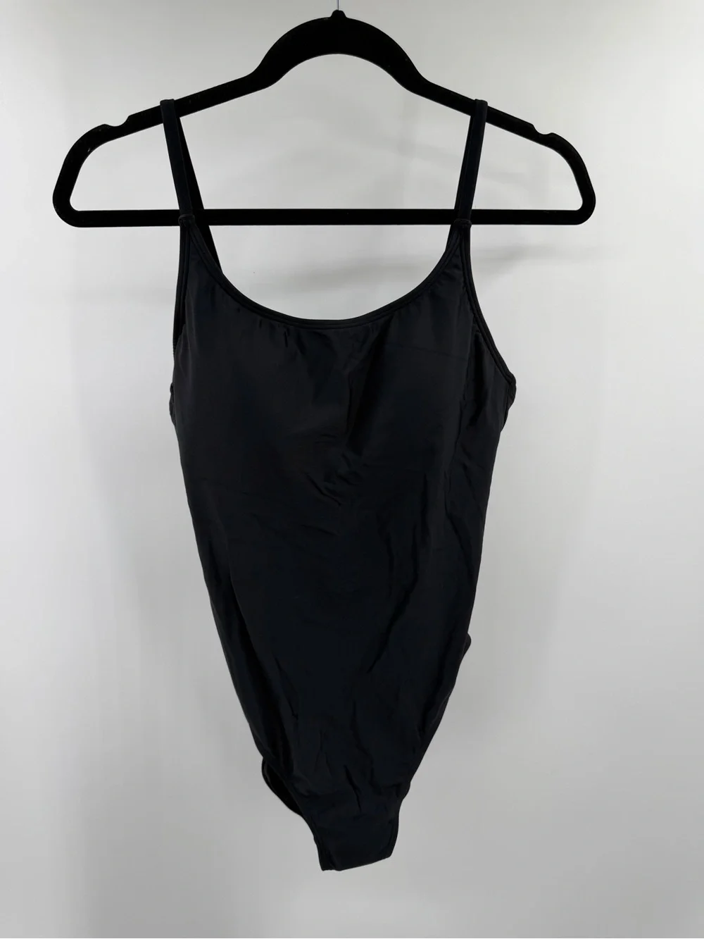 Quince Italian Cami One-Piece Swimsuit Black Size Small New with tags